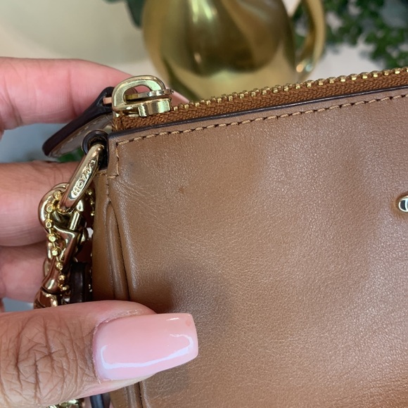 Coach camel and gold wristlet - Picture 11 of 15